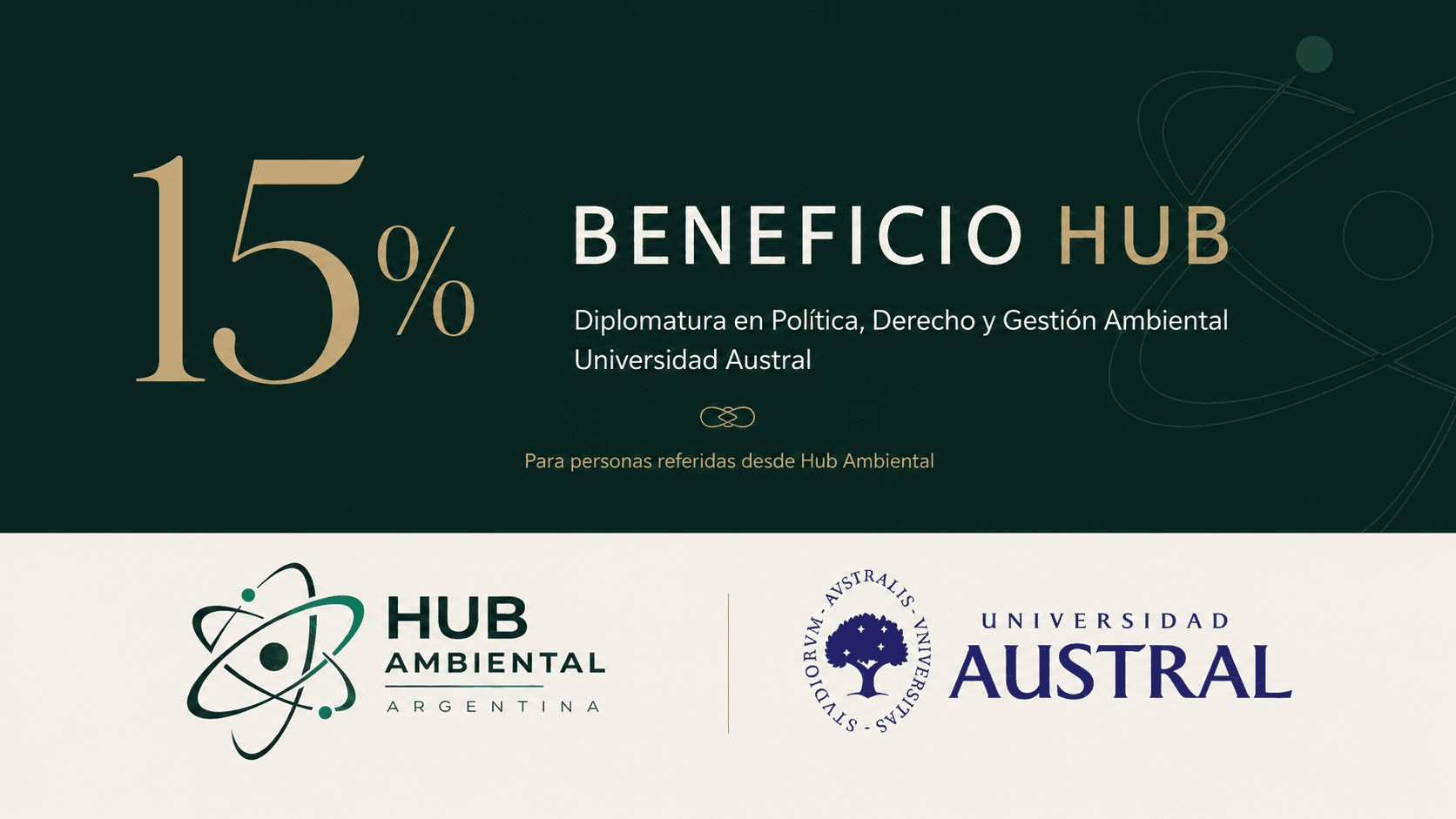 Beneficio Hub Ambiental - Diplomatura en Política, Derecho y Gestión Ambiental