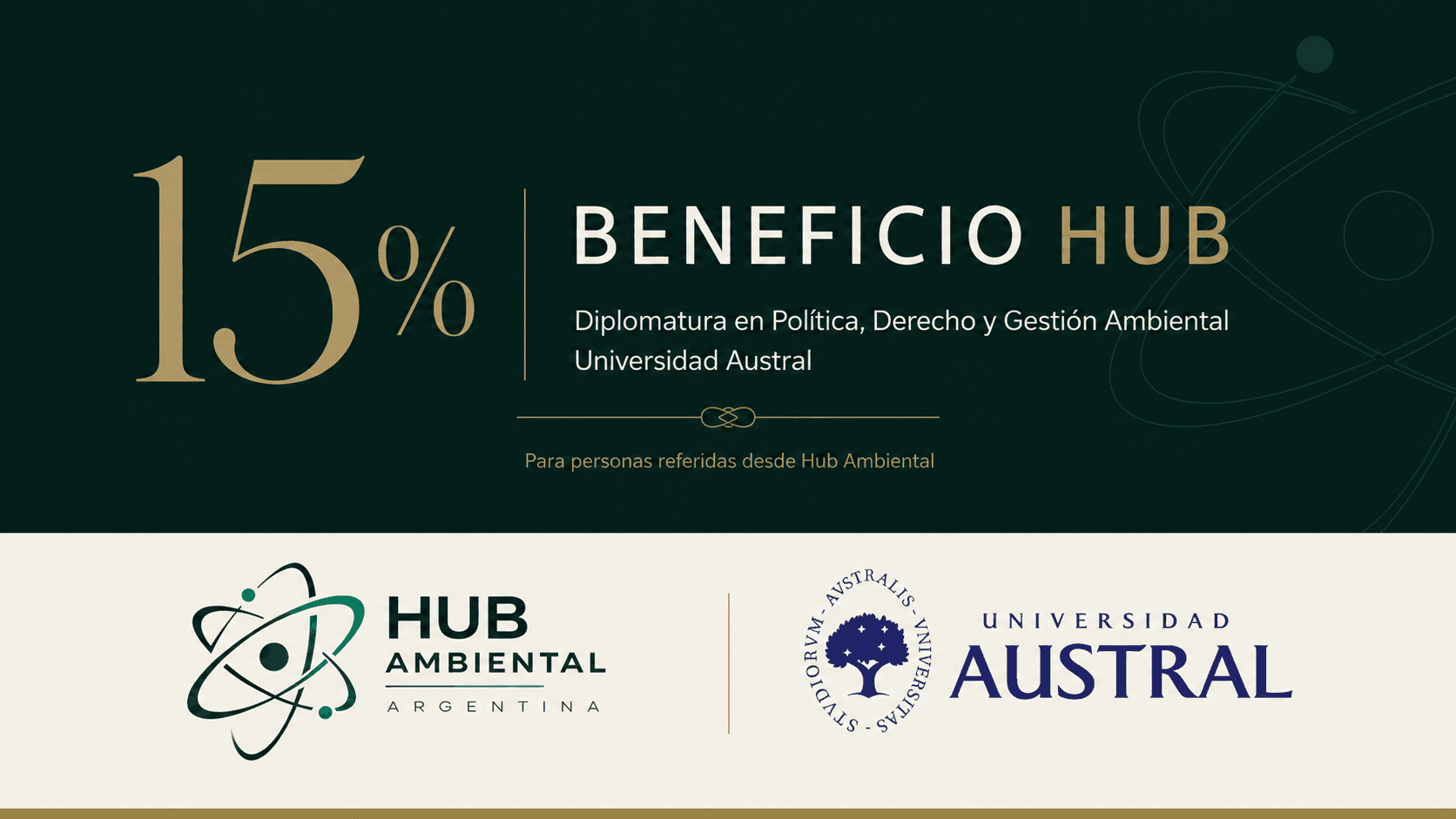Beneficio Hub Ambiental - Diplomatura en Política, Derecho y Gestión Ambiental