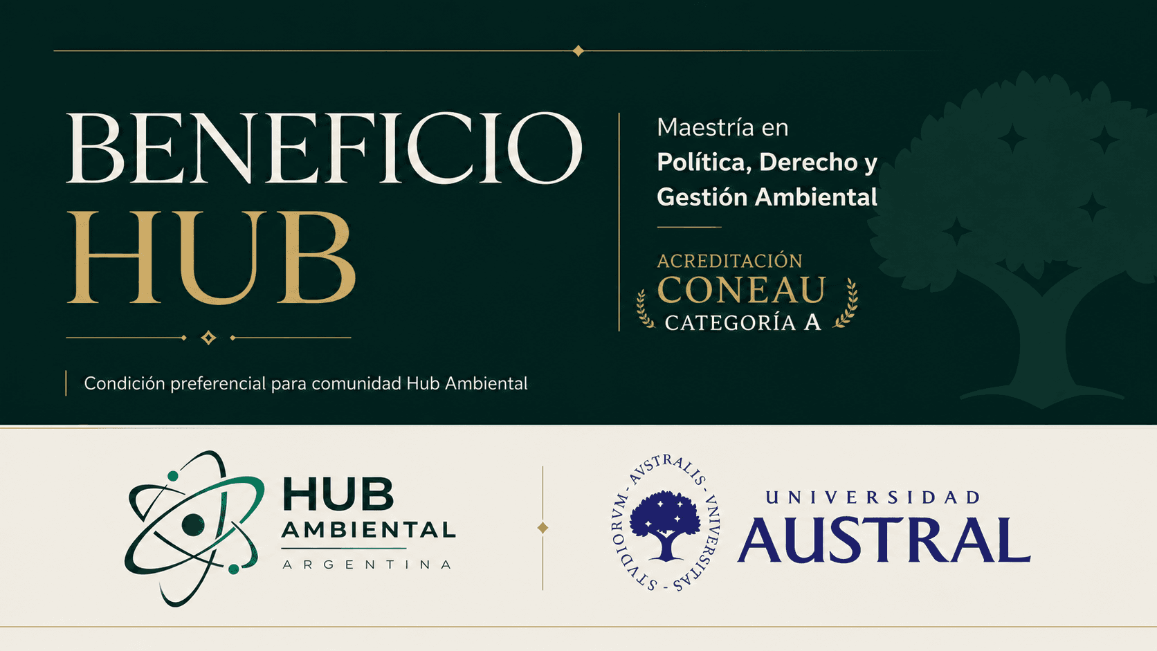 Beneficio Hub Ambiental - Maestría en Política, Derecho y Gestión Ambiental
