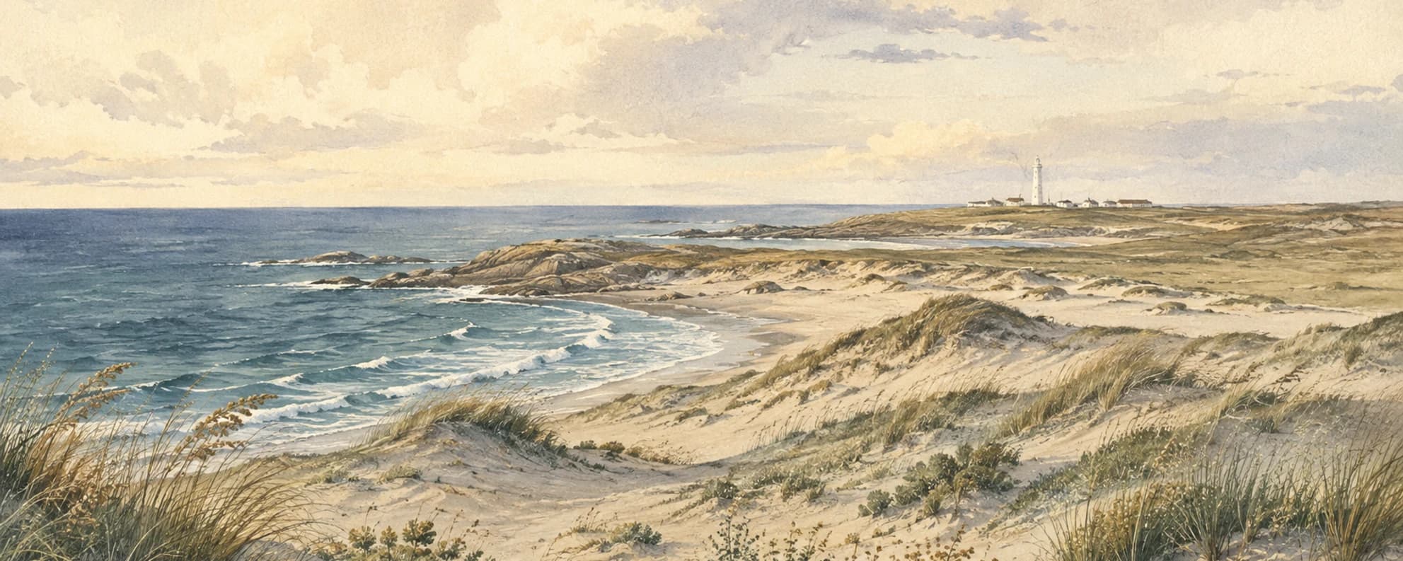 Interpretación pictórica de las dunas y la costa atlántica de Cabo Polonio