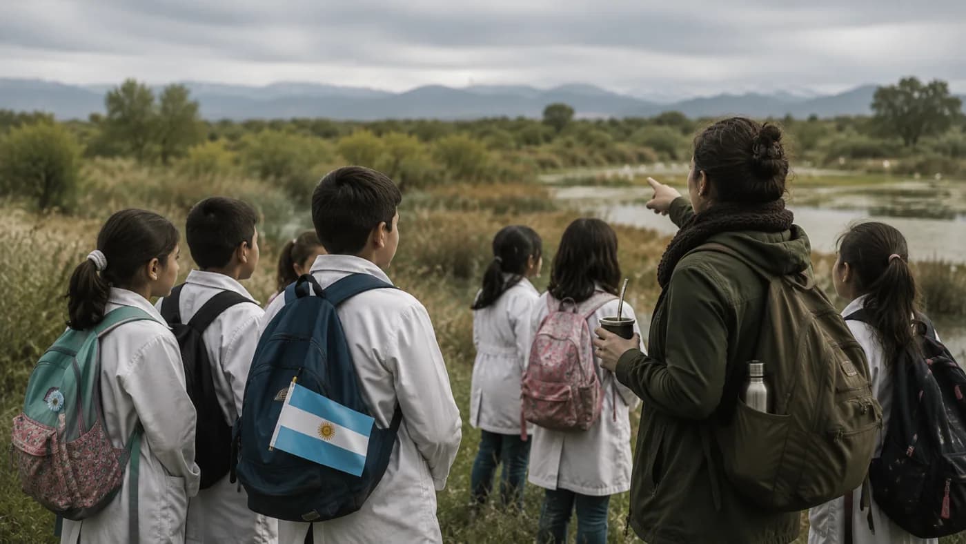 Personas en una actividad de educación ambiental